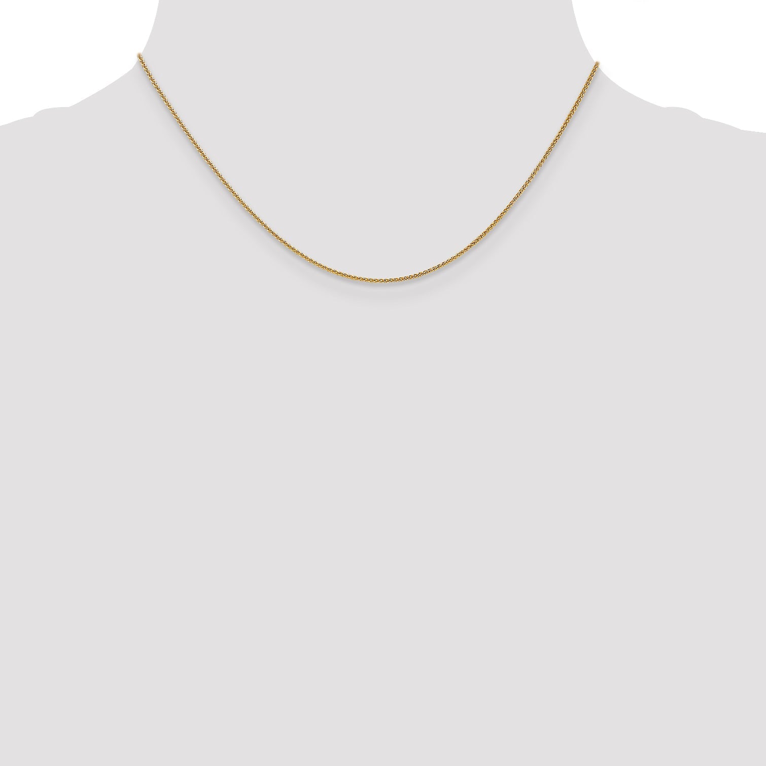 16 Inch 14K 1.0mm Spiga Chain Necklace