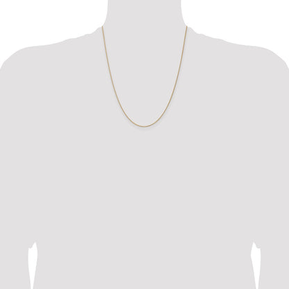 22 Inch 14K Yellow Gold 1.0mm Spiga Chain Necklace