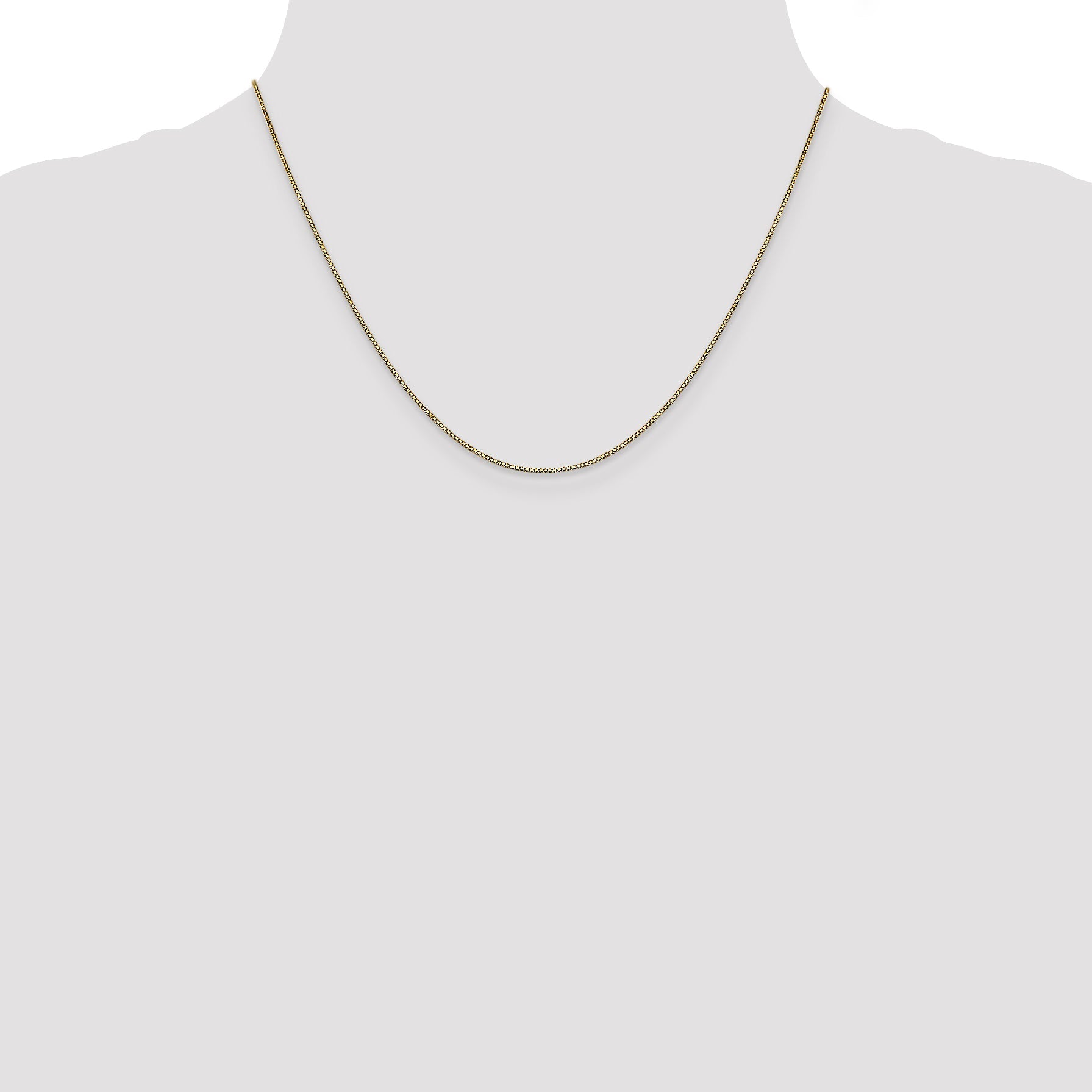 18 Inch 14K .9mm Box Chain Necklace