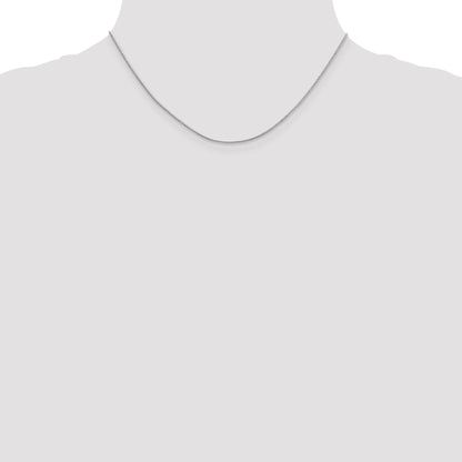 16 Inch 14K White Gold .9mm Round Snake Chain Necklace