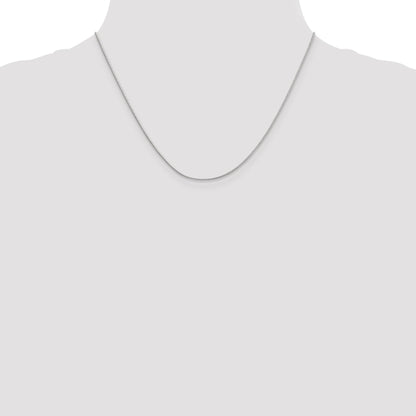 18 Inch 14K White Gold .9mm Round Snake Chain Necklace