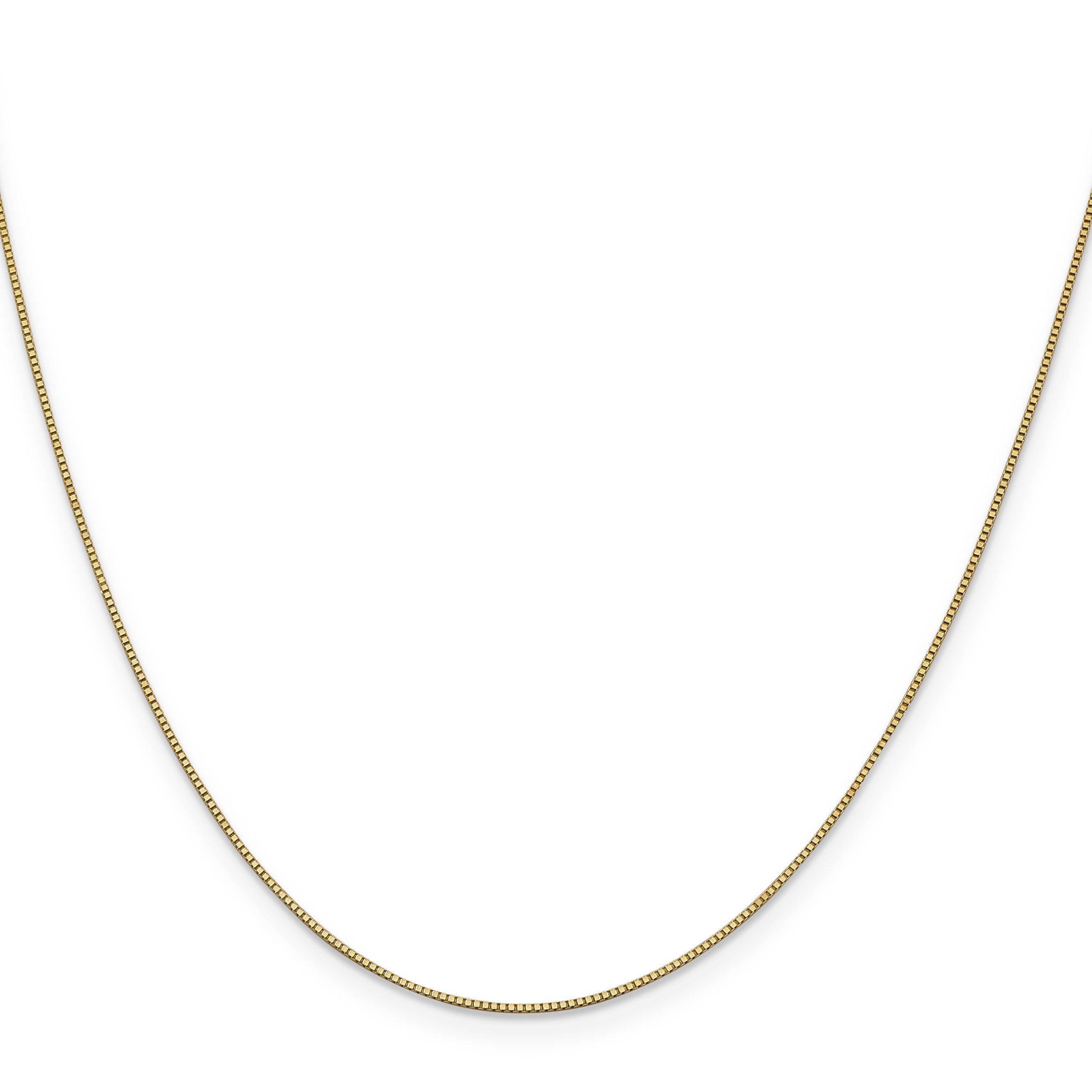 24 Inch 14K .7mm Box With Lobster Clasp Chain Necklace