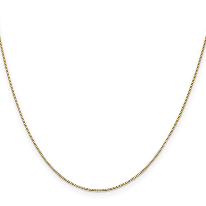 24 Inch 14K .7mm Box With Lobster Clasp Chain Necklace