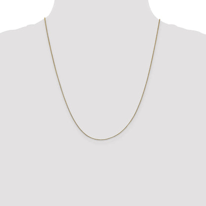22 Inch 14K .7mm Box With Lobster Clasp Chain Necklace