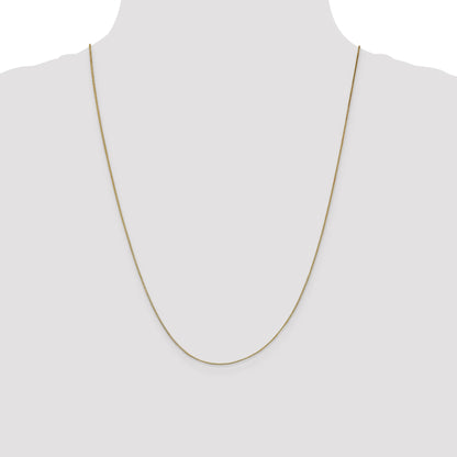 24 Inch 14K .7mm Box With Lobster Clasp Chain Necklace