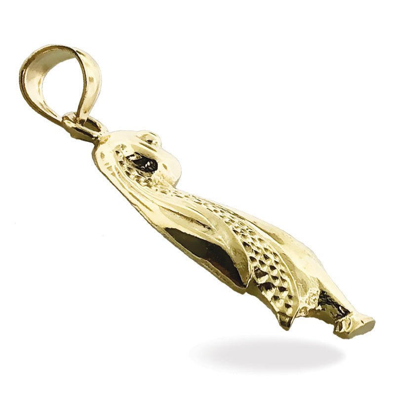 14K Gold Penguin Standing Pendant