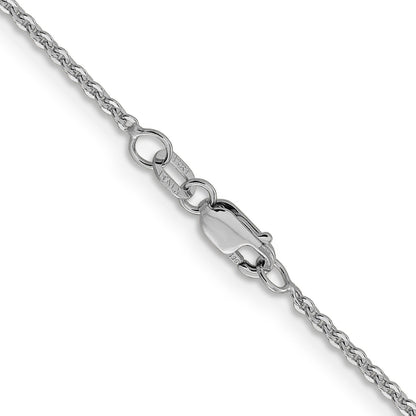 16 Inch 14K White Gold 1.7mm Flat Cable Chain Necklace
