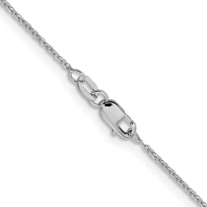 22 Inch 14K White Gold 1.1mm Flat Cable Chain Necklace
