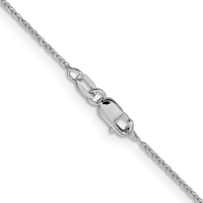 18 Inch 14K White Gold 1.1mm Flat Cable Chain Necklace
