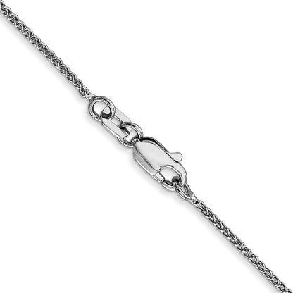24 Inch 14K White Gold 1.0mm Spiga Chain Necklace