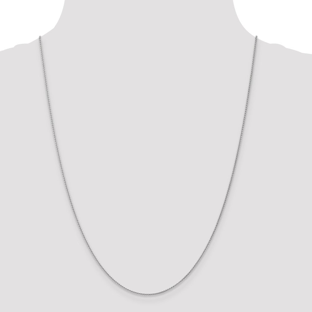 24 Inch 14K White Gold 1.0mm Spiga Chain Necklace
