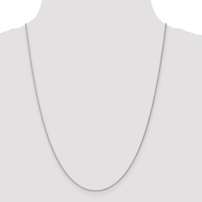 24 Inch 14K White Gold 1.0mm Spiga Chain Necklace