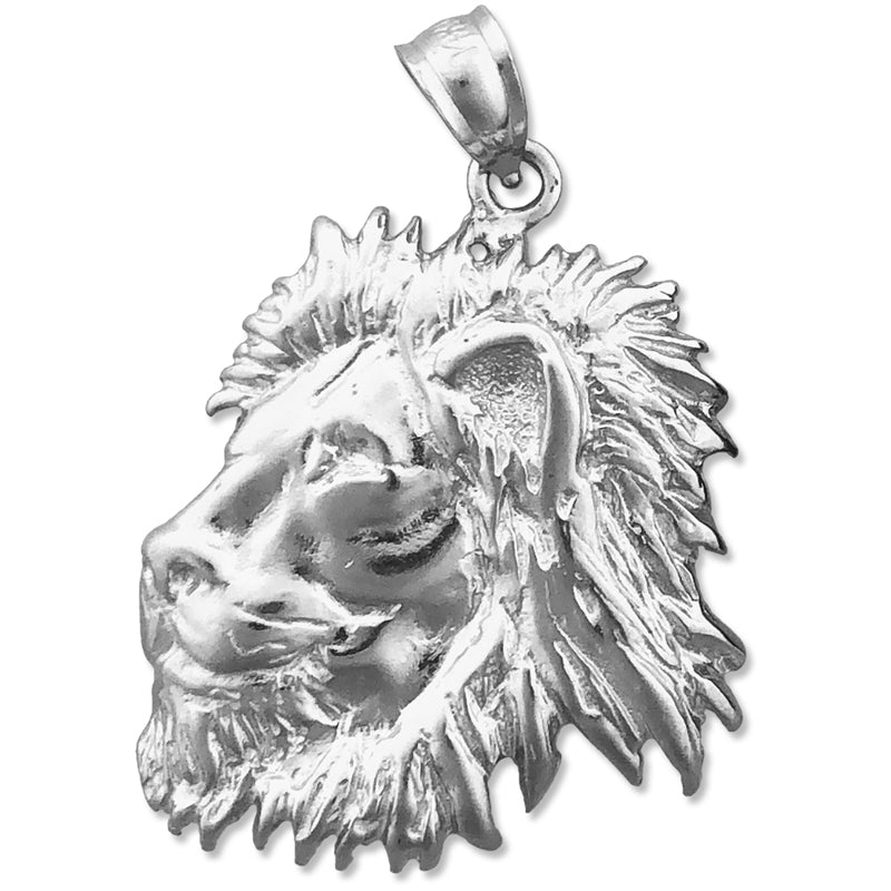 14K Gold Lion Head Pendant