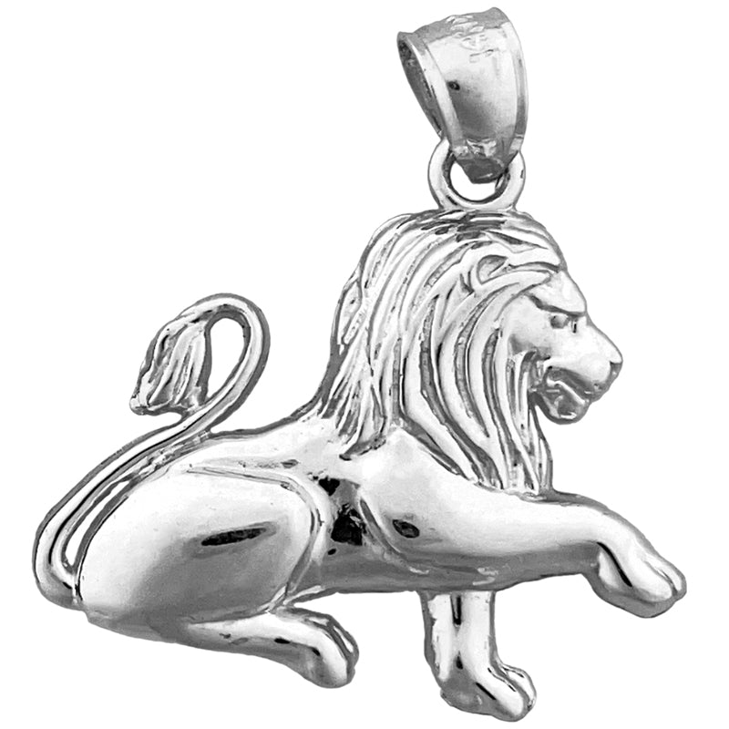 14K Gold 30MM Lion Pendant