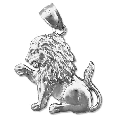14K Gold Wild Lion Pendant