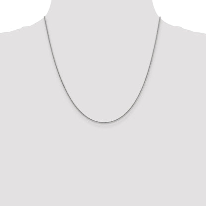 20 Inch 14K White Gold 1.3mm Round Snake Chain Necklace