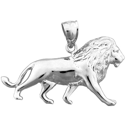 14K Gold 38MM Lion Pendant