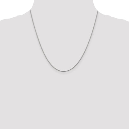 20 Inch 14K White Gold 1mm Round Snake Chain Necklace