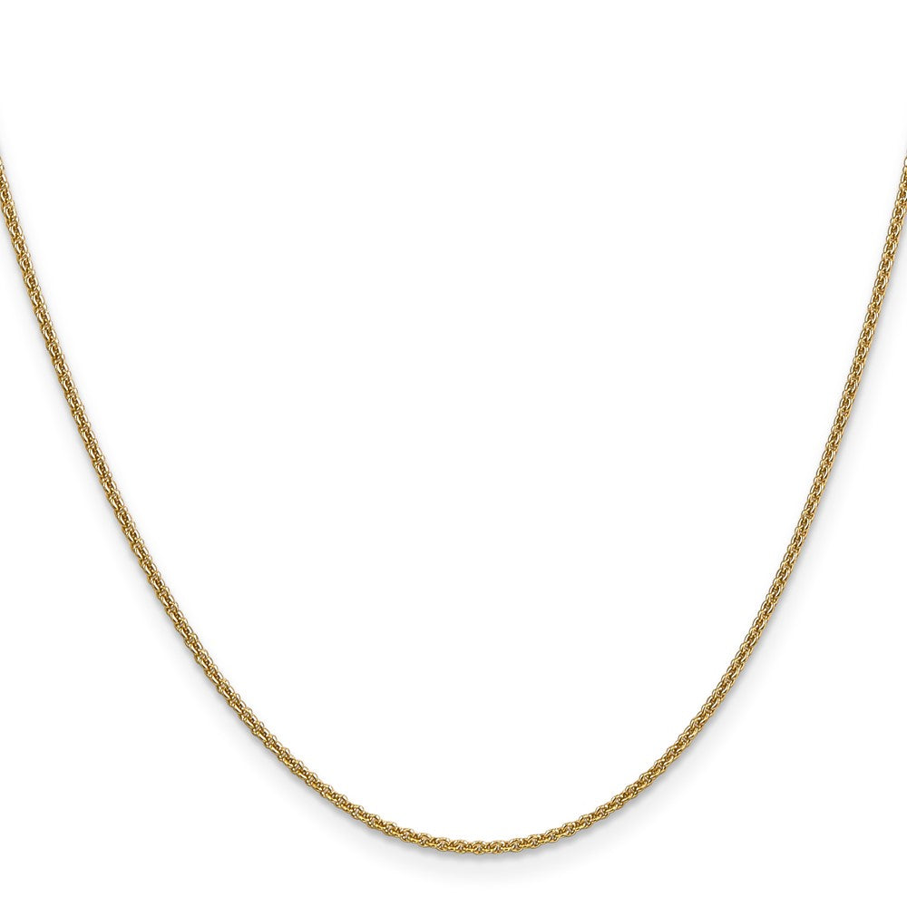 2 Inch 14K Yellow Gold 1.6mm Round Cable Chain Necklace