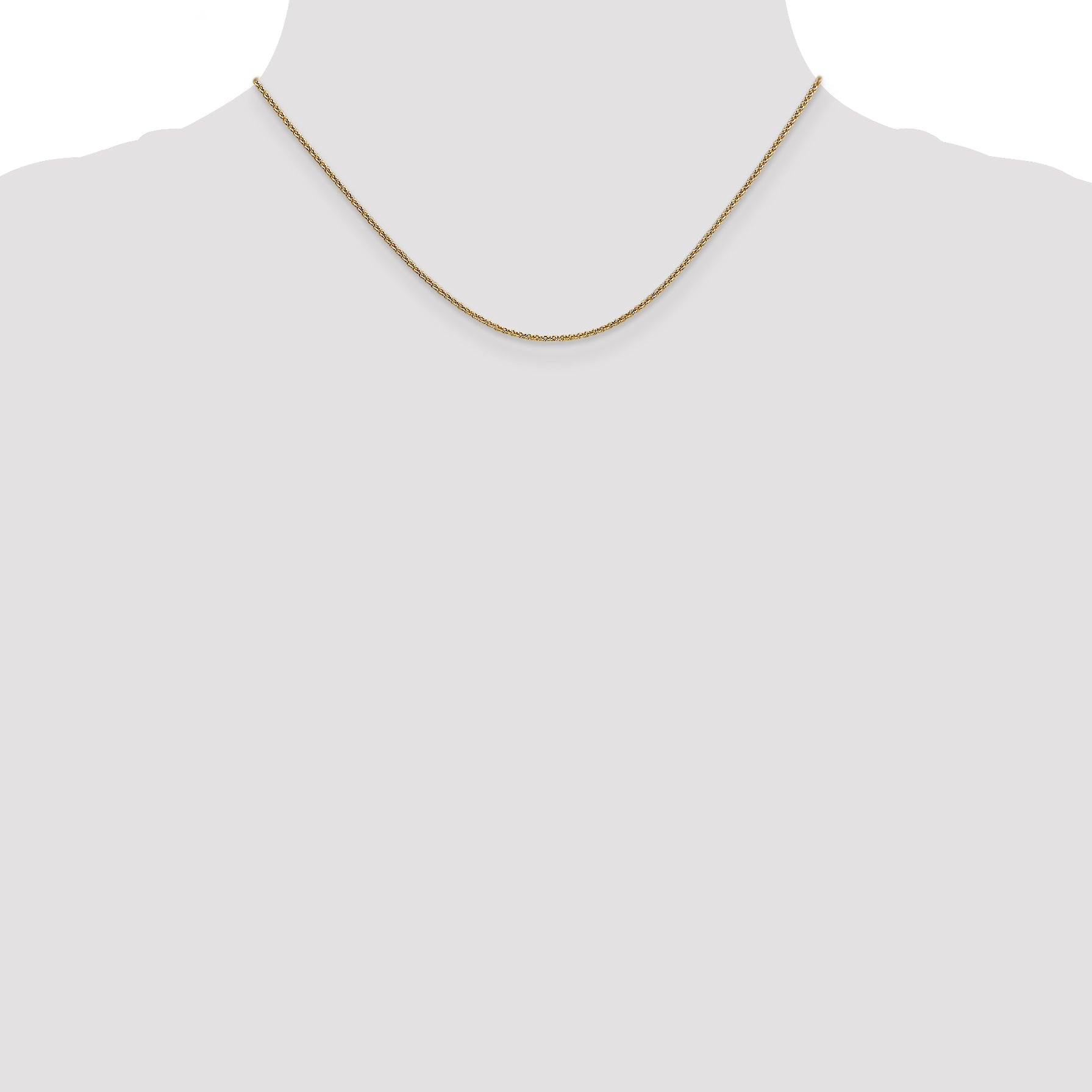 16 Inch 14K 1.6mm Round Cable Chain Necklace