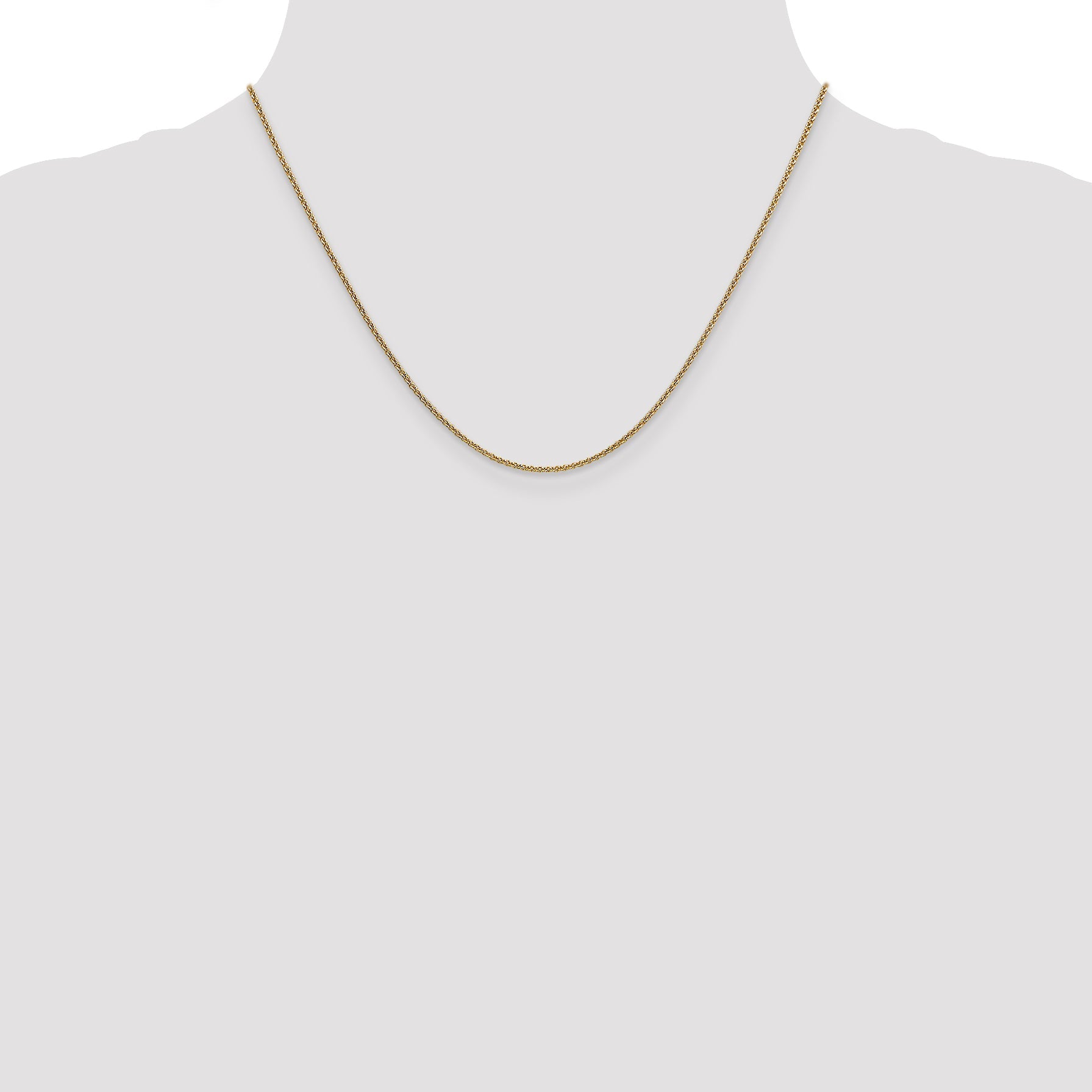 18 Inch 14K 1.6mm Round Cable Chain Necklace