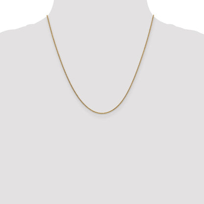 2 Inch 14K Yellow Gold 1.6mm Round Cable Chain Necklace