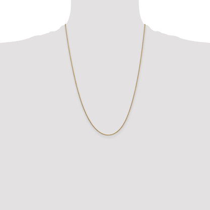 24 Inch 14K Yellow Gold 1.6mm Round Cable Chain Necklace