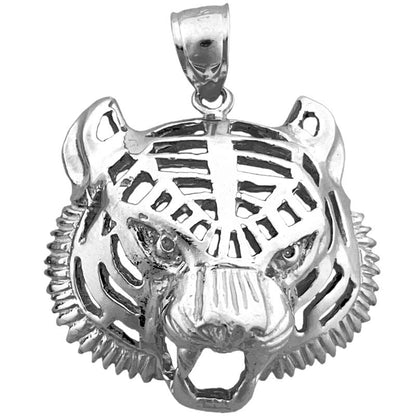 14K Gold Tiger Head Pendant