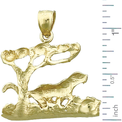 14K Gold Jaguar Pendant