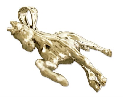 14K Gold Horse Stallion Pendant