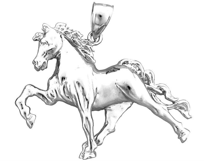 14K Gold Horse Stallion Pendant