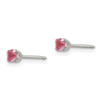 Stainless Steel Inverness 3mm Rose Crystal Earrings