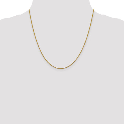 20 Inch 14K 1mm Sparkle Singapore Chain Necklace