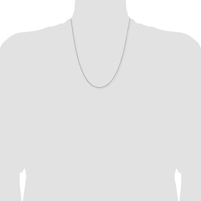 22 Inch 14K White Gold 1mm Sparkle Singapore Chain Necklace