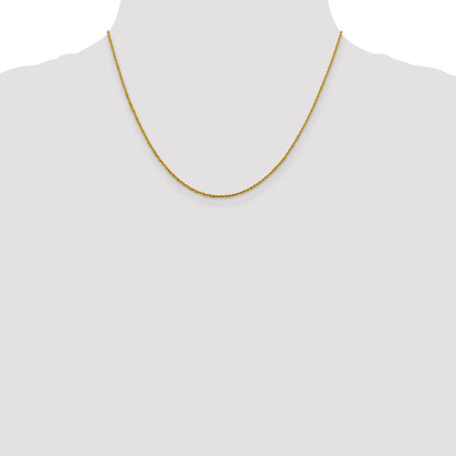 18 Inch 14K 1.3mm Sparkle Singapore Chain Necklace