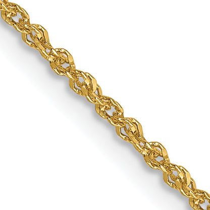 16 Inch 14K 1.3mm Sparkle Singapore Chain Necklace