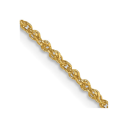 2 Inch 14K Yellow Gold 1.3mm Sparkle Singapore Chain Necklace