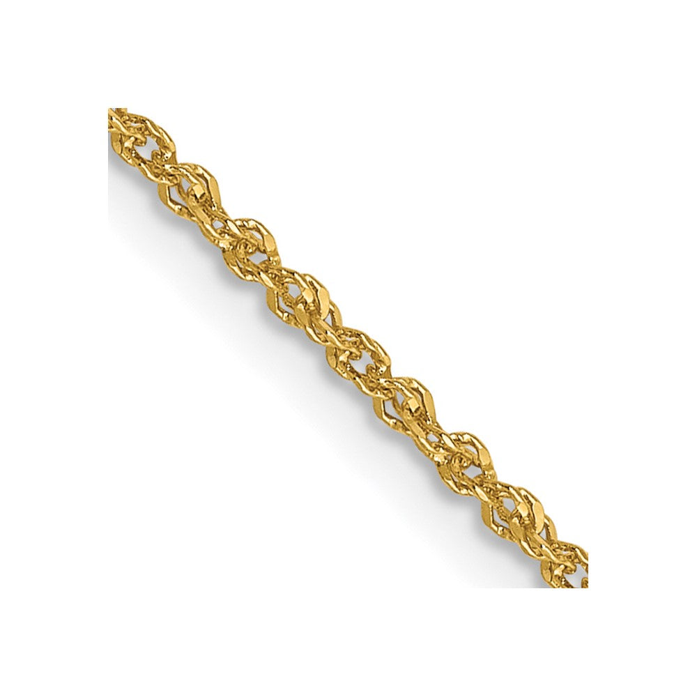 24 Inch 14K Yellow Gold 1.3mm Sparkle Singapore Chain Necklace