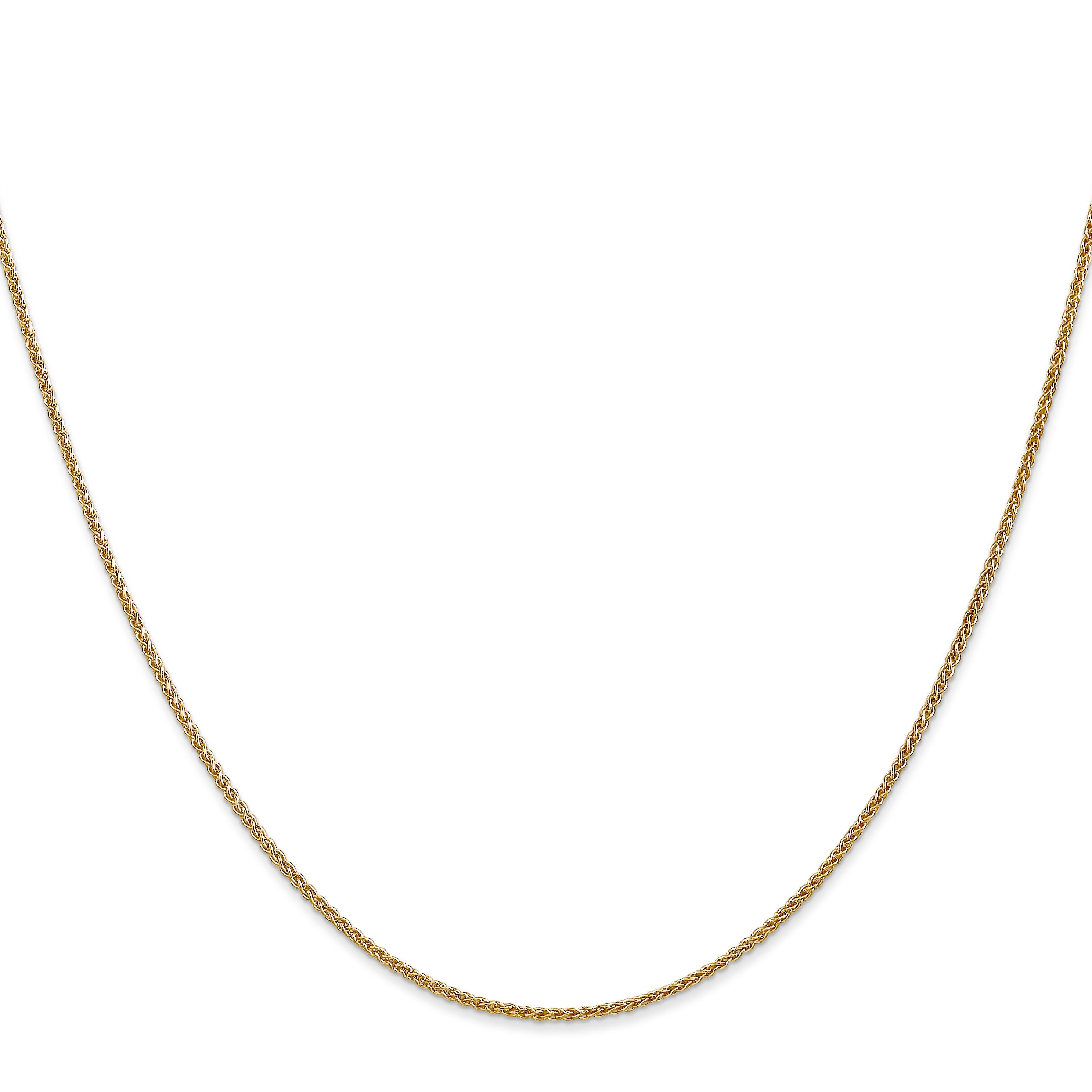 16 Inch 14K White Gold 1mm Box Chain Necklace