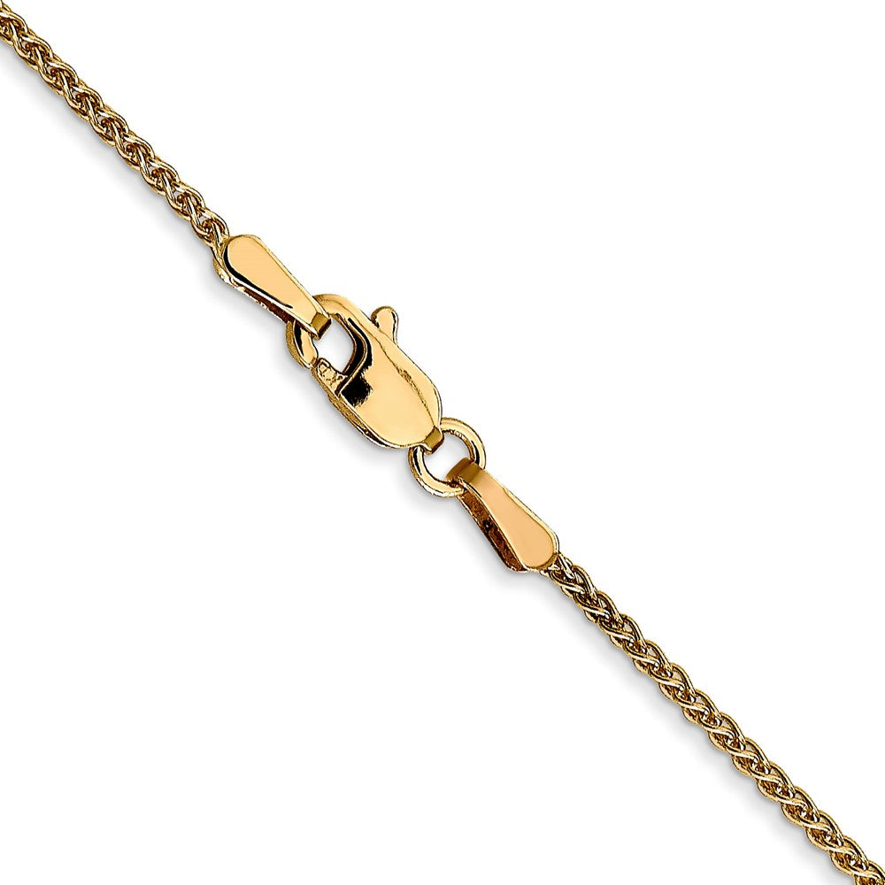 22 Inch 14K Yellow Gold 1.2mm Spiga Chain Necklace