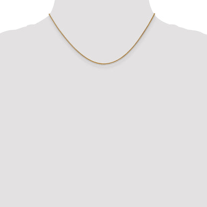 16 Inch 14K White Gold 1mm Box Chain Necklace