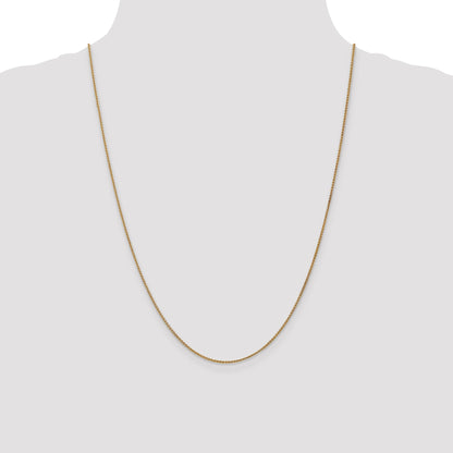 24 Inch 14K White Gold 1mm Box Chain Necklace