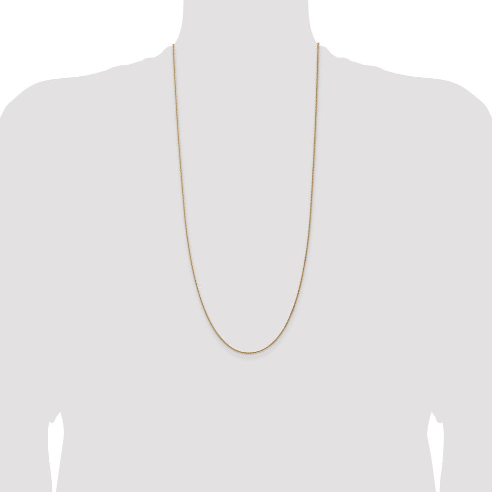 3 Inch 14K Yellow Gold 1.2mm Spiga Chain Necklace