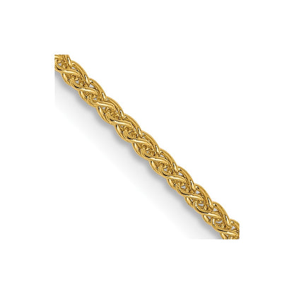 22 Inch 14K Yellow Gold 1.2mm Spiga Chain Necklace
