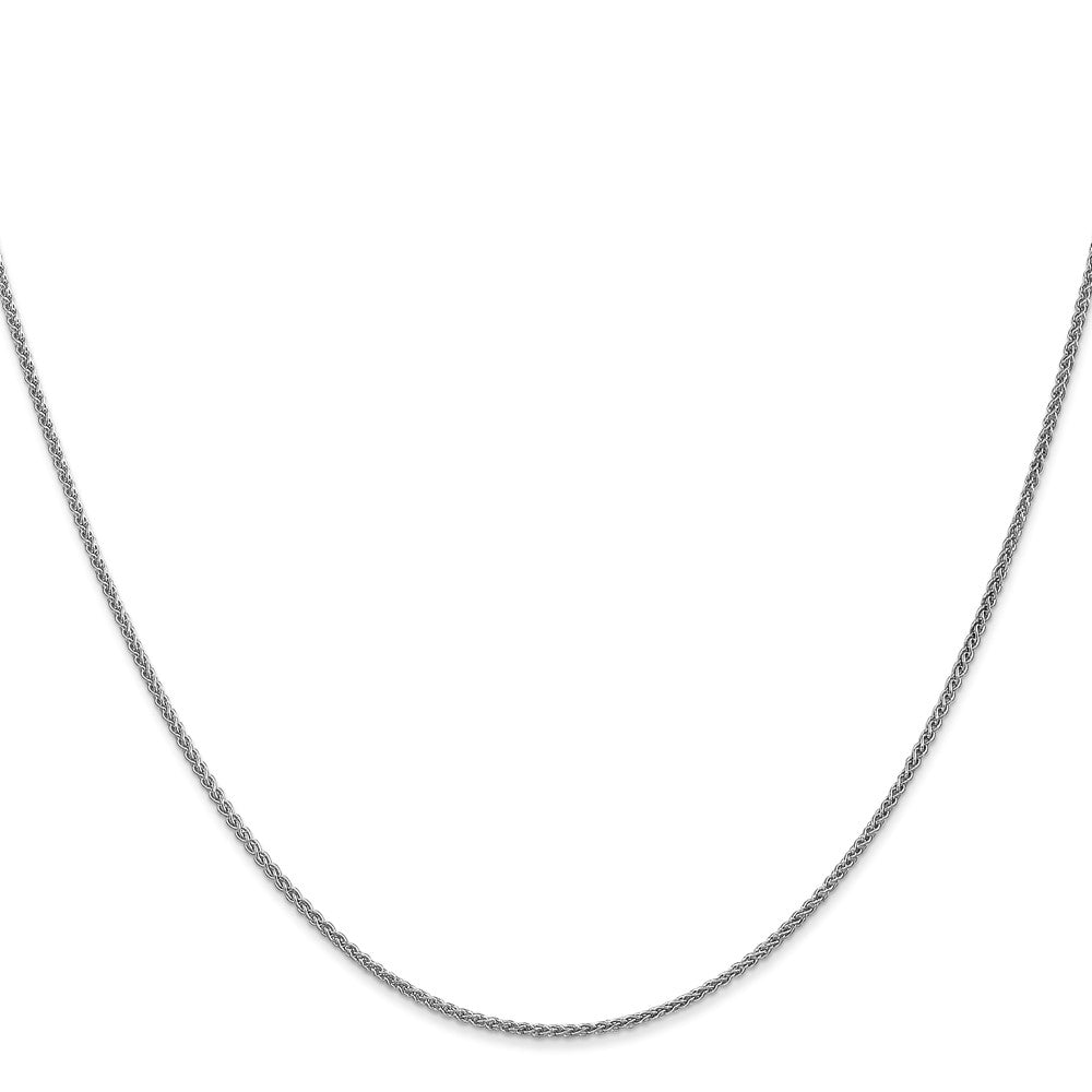 22 Inch 14K White Gold 1.2mm Spiga Chain Necklace