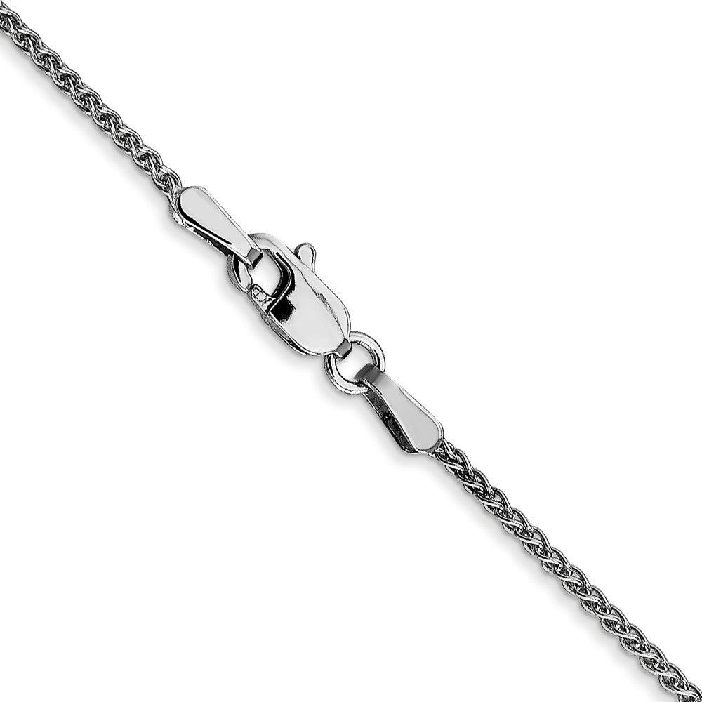 24 Inch 14K White Gold 1.2mm Spiga Chain Necklace