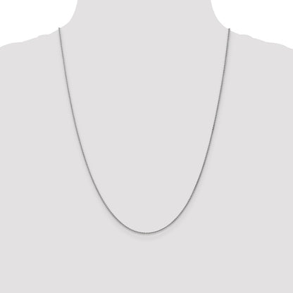 24 Inch 14K White Gold 1.2mm Spiga Chain Necklace