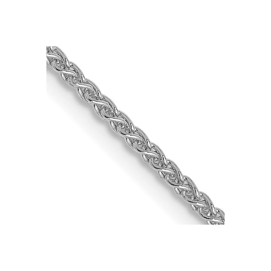 22 Inch 14K White Gold 1.2mm Spiga Chain Necklace