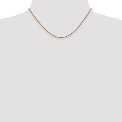 16 Inch 14K Rose Gold 1.2mm Spiga Chain Necklace