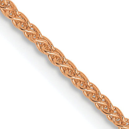16 Inch 14K Rose Gold 1.2mm Spiga Chain Necklace
